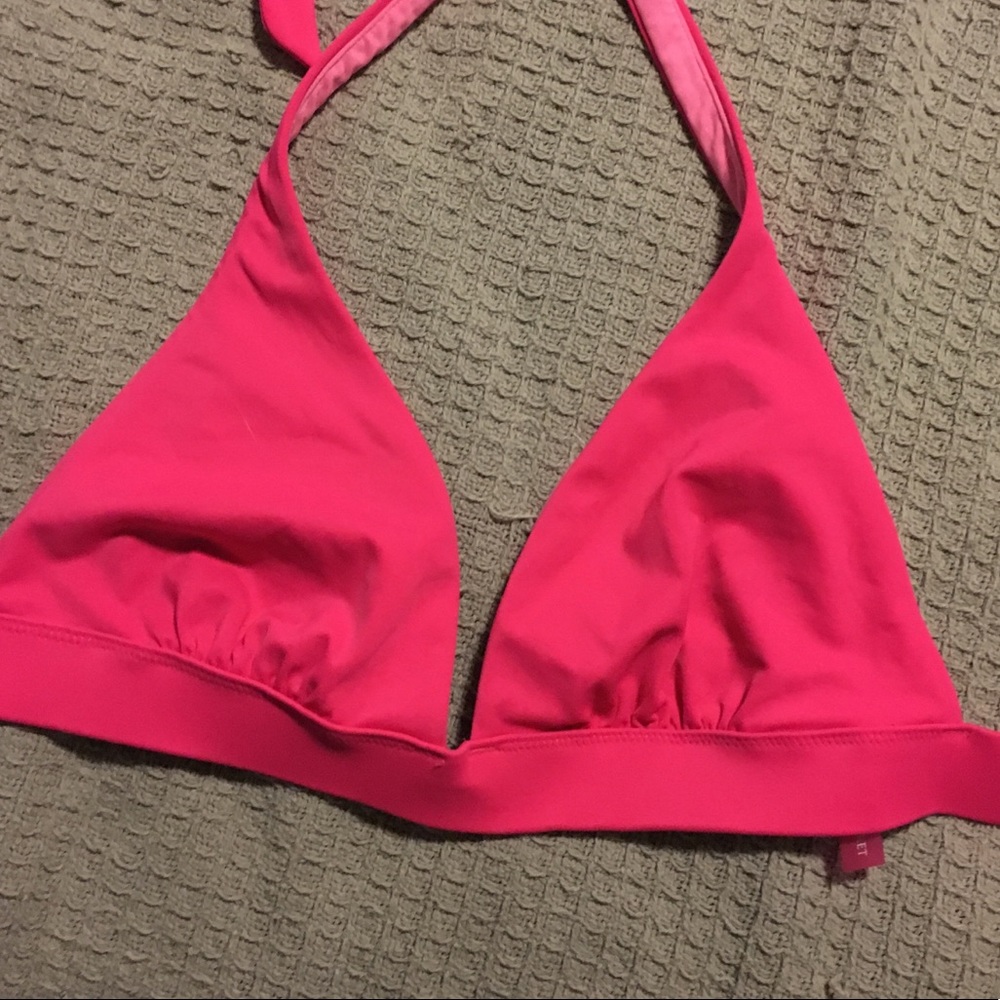 Pink Victoria’s Secret halter swim
